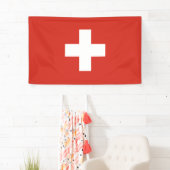 Zwitserse vlag spandoek (Insitu)