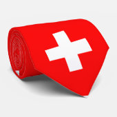 zwitserse vlag stropdas (Opgerold)