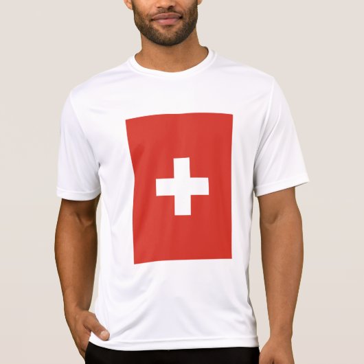Zwitserse vlag t-shirt (Voorkant)