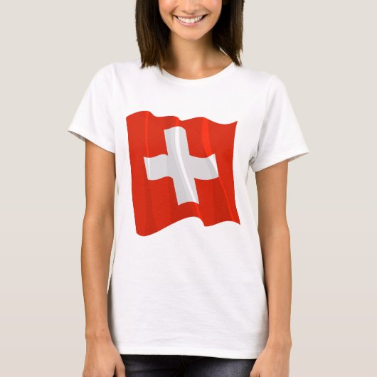 Zwitserse vlag T-Shirt (Voorkant)