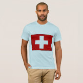 Zwitserse vlag T-shirts en cadeaus (Voorkant volledig)