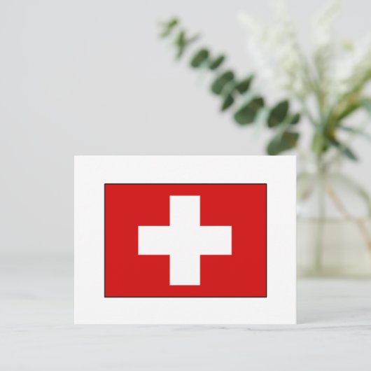 Zwitserse vlag T-shirts en cadeaus Briefkaart (Staand voorkant)