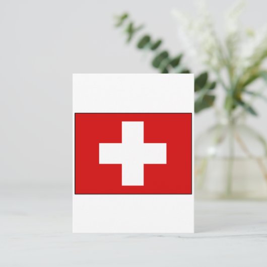 Zwitserse vlag T-shirts en cadeaus Briefkaart (Staand voorkant)