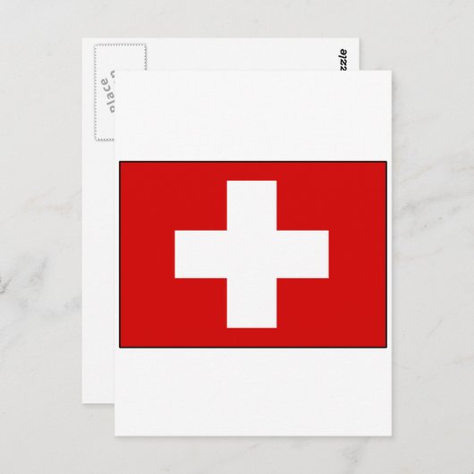 Zwitserse vlag T-shirts en cadeaus Briefkaart (Voorkant / Achterkant)
