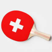 Zwitserse vlag tafeltennisbatje (Zijkant)