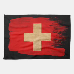 Zwitserse vlag theedoek