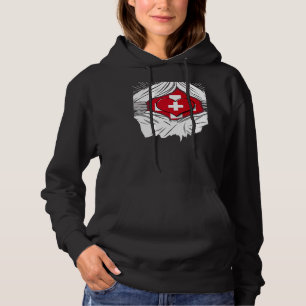 Zwitserse vlag thuisland Zwitserland   Hoodie