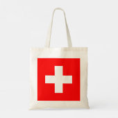 Zwitserse vlag tote bag (Achterkant)
