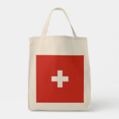 Zwitserse vlag tote bag (Achterkant)