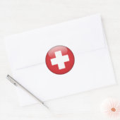 Zwitserse vlag - vlag van Zwitserland Ronde Sticker (Envelop)