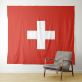 Zwitserse vlag wandkleed (In Situ (horizontaal))