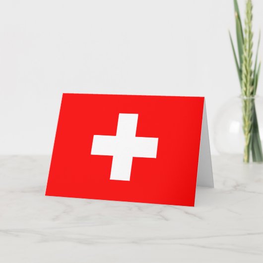 Zwitserse vlag (Zwitserland) Kaart (Voorkant)