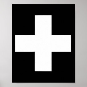 Zwitserse Vlag Zwitserland Kruis Wandeltocht Lucer Poster
