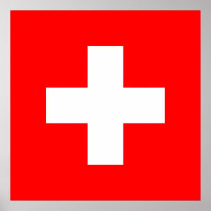 Zwitserse vlag (Zwitserland) Poster