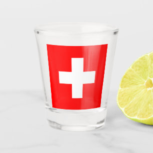 Zwitserse vlag (Zwitserland) Shot Glas