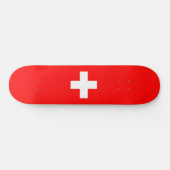 Zwitserse vlag (Zwitserland) Skateboard (Horizontaal)