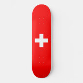 Zwitserse vlag (Zwitserland) Skateboard (Voorkant)
