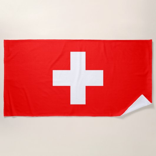 Zwitserse vlag (Zwitserland) Strandlaken (Voorkant)