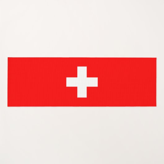 Zwitserse vlag (Zwitserland) Yogamat (Voorkant (horizontaal))