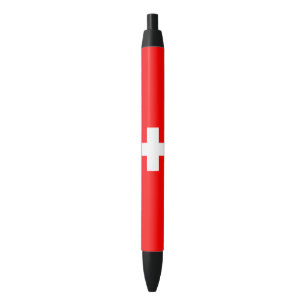 Zwitserse vlag (Zwitserland) Zwarte Inkt Pen