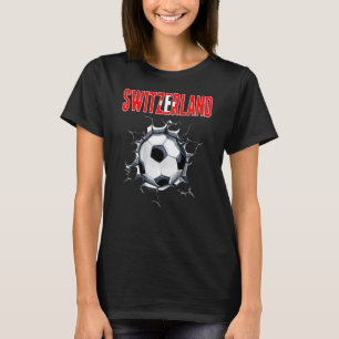 Zwitserse Voetbalfans - Zwitserse Voetbal In Barst T-shirt