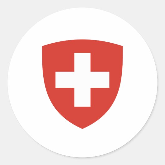 Zwitserse wapenmantel ronde sticker (Voorkant)