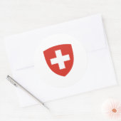 Zwitserse wapenmantel ronde sticker (Envelop)
