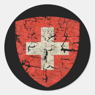 Zwitserse wapenstilstand, in nood ronde sticker