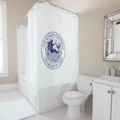 Zwoele Zeemeermin in Golven Familienaam Datum Est  Douchegordijn (In situ)