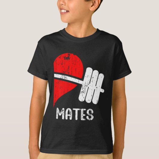 Zwole Mates Paren Matching Gym Grappig T-shirt Wei (Voorkant)