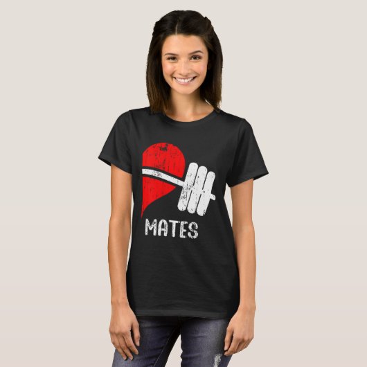 Zwole Mates Paren Matching Gym Grappig T-shirt Wei (Voorkant volledig)