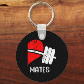 Zwole Mates Paren Matching Gym Grappig T-shirt Wei Sleutelhanger (Voorkant)