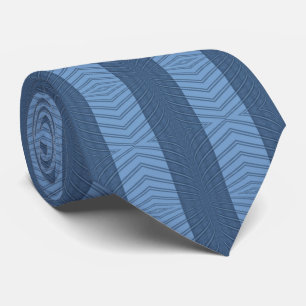 Zwolse trendy blues abstract herhalend patroon stropdas