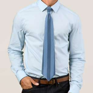 Zwolse trendy blues abstract herhalend patroon stropdas