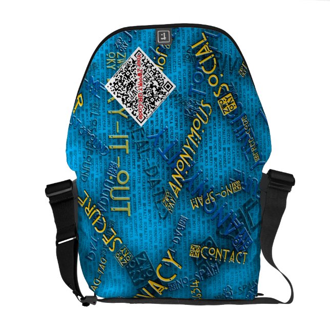 ZWOOKY QR Messenger bag (Achterkant Open)