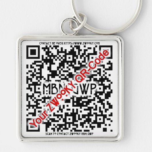 ZWOOKY QR sleutelhanger (Voorkant)