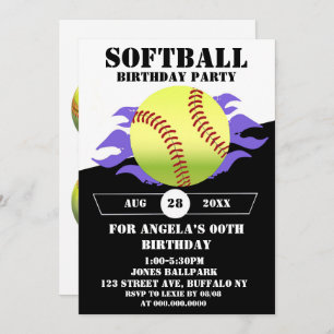 Zwtball Paarse Fire Birthday Party