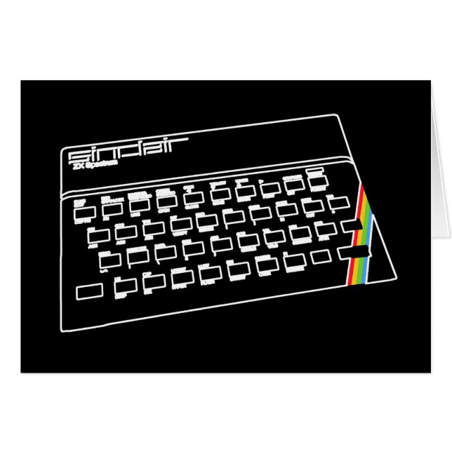 ZX Spectrum line art. (Voorkant Horizontaal)