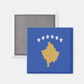 zXK001 KOSOVAR DRAPEAU KOSOVO, Europe, Aimant frig (Recto/Verso)