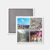 zXK005 KOSOVO, Europa, Fridge Magneet (Voorkant / Achterkant)