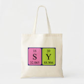 Zy periodieke lijstnaam canvas tas 1 (Voorkant)