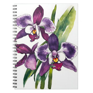 Zygopetalum Orchidee - Watercolor bloemen Notitieboek