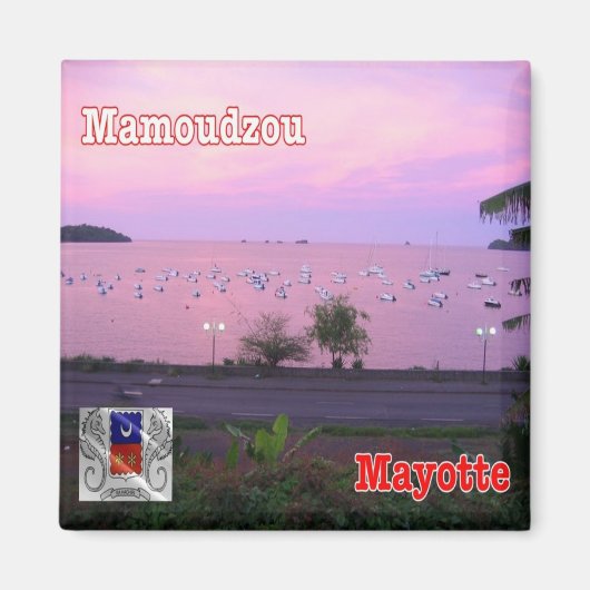 zYT005 MAMOUDZOU, Mayotte, Afrika, Fridge Magneet (Voorkant)