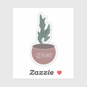 ZZ Botanische Houseplant Plant Pot Greenery Sticker