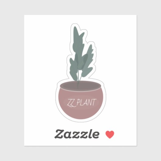 ZZ Botanische Houseplant Plant Pot Greenery Sticker (Vel)