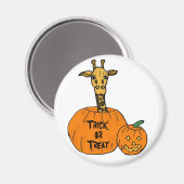 ZZ- Giraffe dans un aimant pour Halloween citrouil (Recto/Verso)