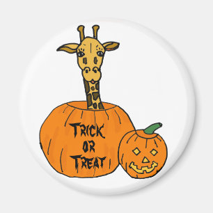 ZZ- Giraffe dans un aimant pour Halloween citrouil