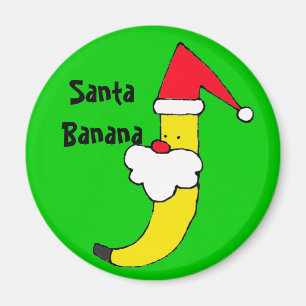 ZZ- Holiday Santa Banana Magnet Magneet