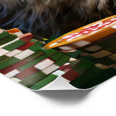 ZZ Tophat, harige kat speelkaarten Perfect Poster (Hoek)