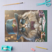 ZZ Tophat, harige kat speelkaarten Tissuepapier (Craft)